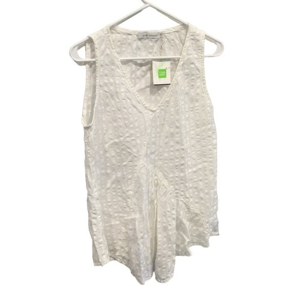 cut loose Tops - Cut loose linen tank womens S sleeveless white NEW cottagecore lagenlook boho